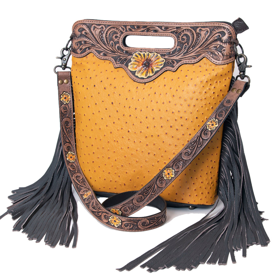 OHLAY KBG188 Clutch Hand Tooled Genuine Leather women bag western by Hilason – Cowboy and equestrian accessories
