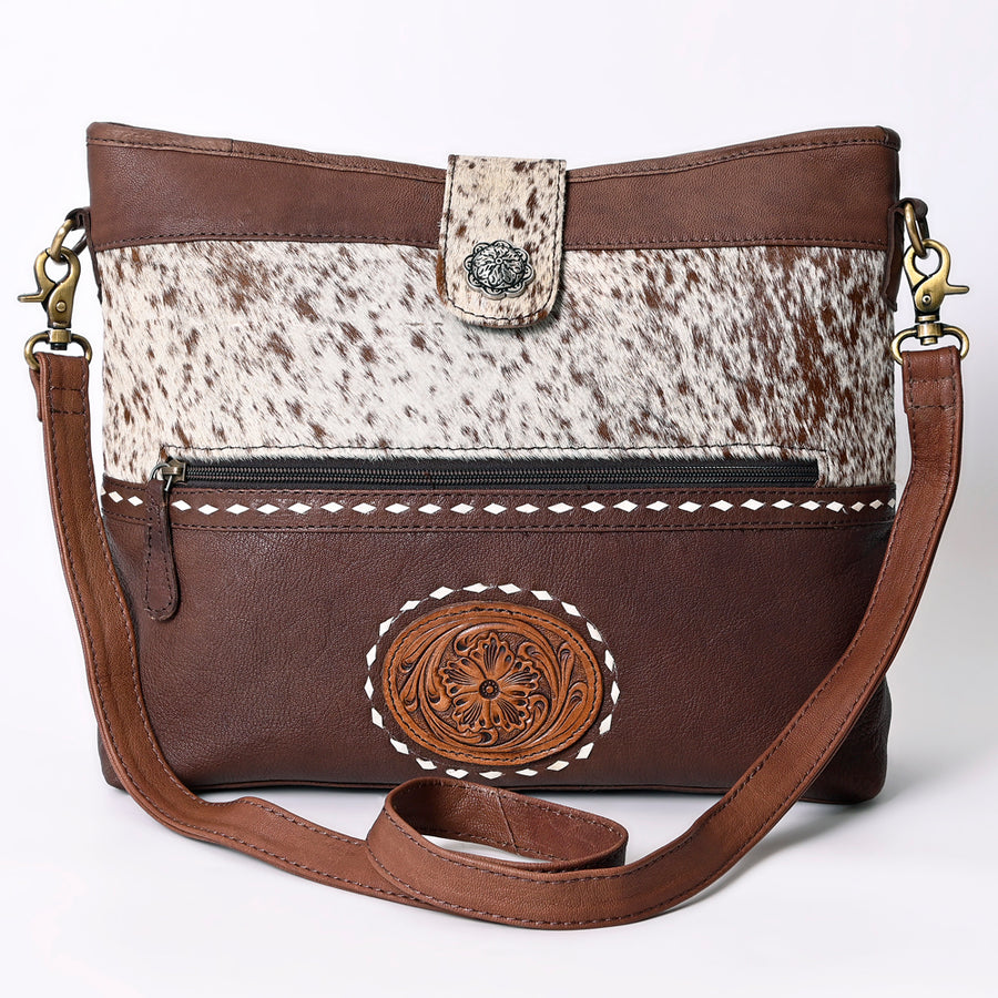 OHLAY Hobo Hand Tooled Hair-On Genuine Leather Women Bag Western Handbag Purse | Womens Handbags Belt for Summer