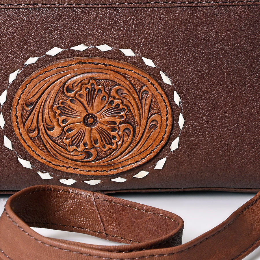 OHLAY Hobo Hand Tooled Hair-On Genuine Leather Women Bag Western Handbag Purse | Womens Handbags Belt for Summer