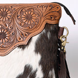 OHLAY KBK134 HOBO Hand Tooled Hair-on Genuine Leather women bag western handbag purse