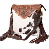 OHLAY KBK134 HOBO Hand Tooled Hair-on Genuine Leather women bag western handbag purse