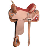 15 In Hilason Western Horse American Leather Barrel Racing Flex Tree Trail Saddle - Uhorse