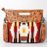 American Darling Clutch Hand Tooled Hair on Genuine Leather Western Women Bag Handbag Purse | Purses for Cute