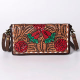 American Darling Organiser Hand Tooled Genuine Leather Women Bag Western Handbag Purse