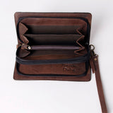 American Darling ADBGM169C Organiser Hand Tooled Genuine Leather Women Bag Western Handbag Purse