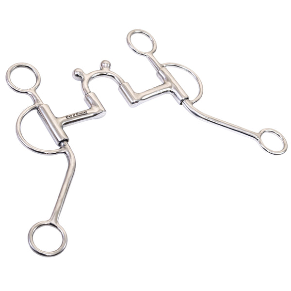 Bar H Equine High Port Swivel Shank Traning Bit Stainless Steel – by Hilason – Cowboy and equestrian accessories