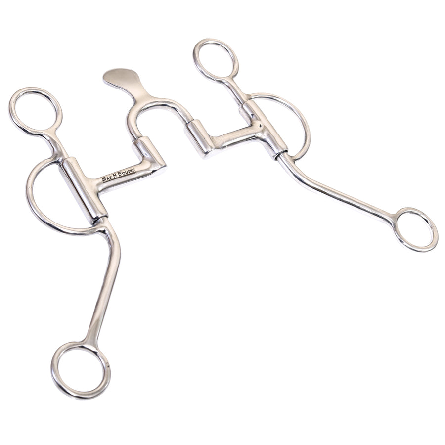 Bar H Equine metal horse bit with ring snaffle design - Uhorse
