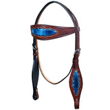 Hilason Western Horse Leather Headstall Brown