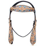Hilason Western Horse Headstall Bridle American Leather Tan - Uhorse