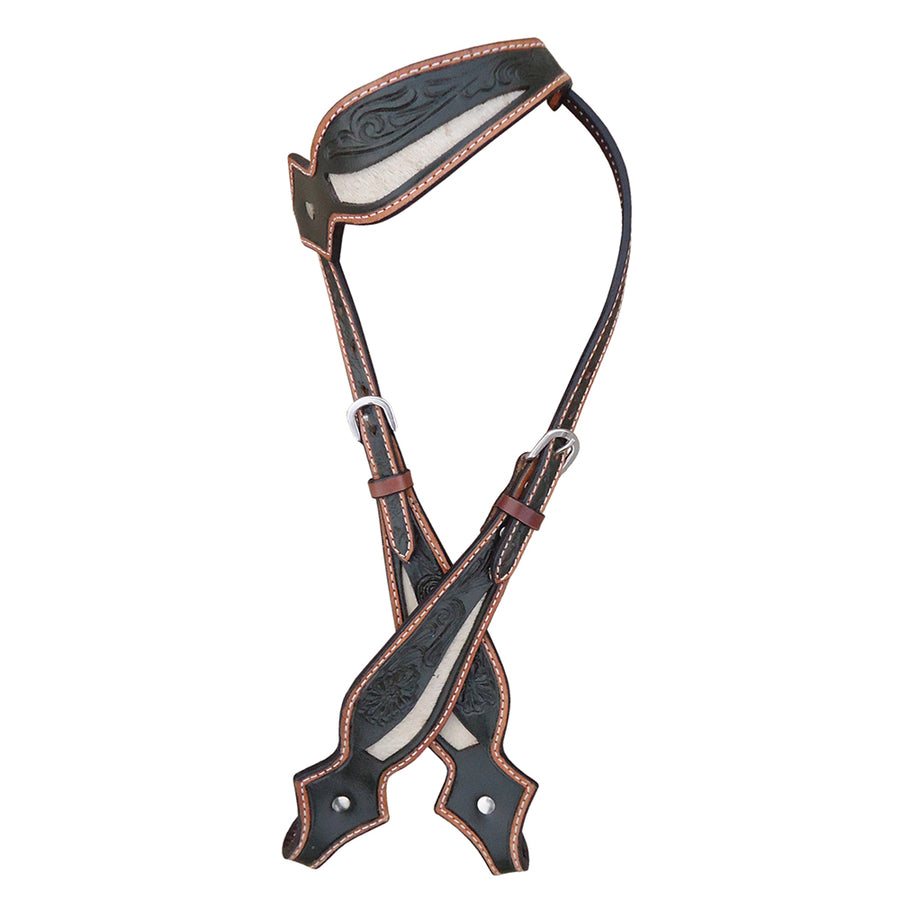 Hilason Western Horse One Ear Headstall Bridle American Leather Black - Uhorse