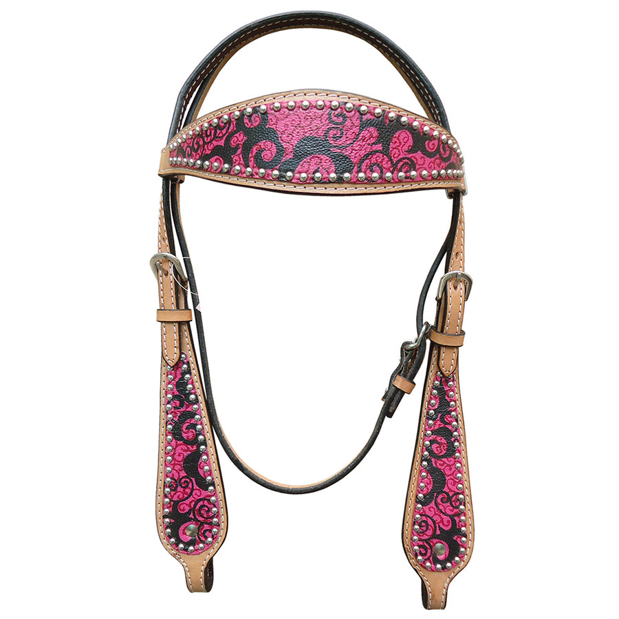 Hilason W. H. Headstall Bridle American Leather Tan by Hilason – Cowboy and equestrian accessories