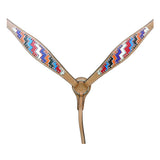 HILASON W. H. Leather Breast Collar Set Geometry by Hilason – Cowboy and equestrian accessories