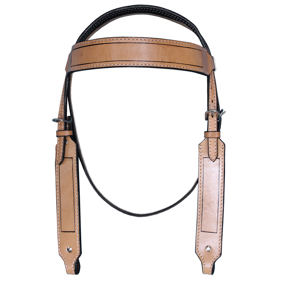 HILASON Western Horse Genuine American Leather Headstall Breast Collar Tan