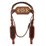 Hilason W. H. Headstall Bridle American Leather Brown by Hilason – Cowboy and equestrian accessories