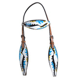 Hilason W. H. Breast Collar Headstall Bridle American Leather Tan –