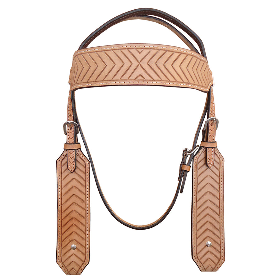 Hilason Western Horse Headstall Bridle American Leather Tan - Hilason