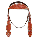Hilason Western Horse Headstall Bridle American Leather Tan - Uhorse