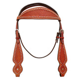 Hilason Western Horse Headstall Bridle American Leather Tan