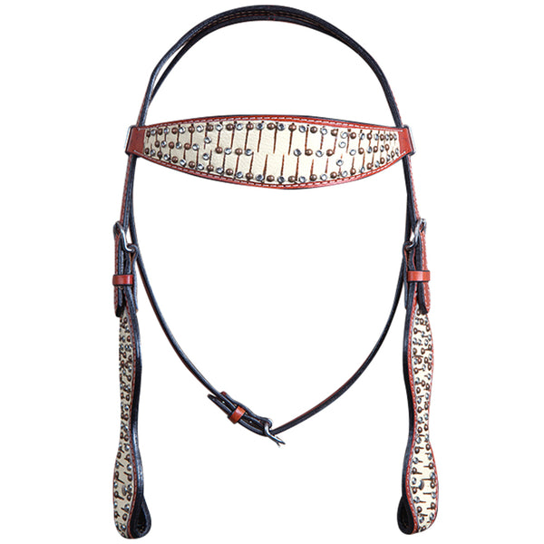Hilason Western Horse Headstall Bridle American Leather Tan - Uhorse
