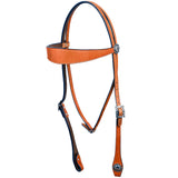 Hilason Western Horse Leather Headstall Tan