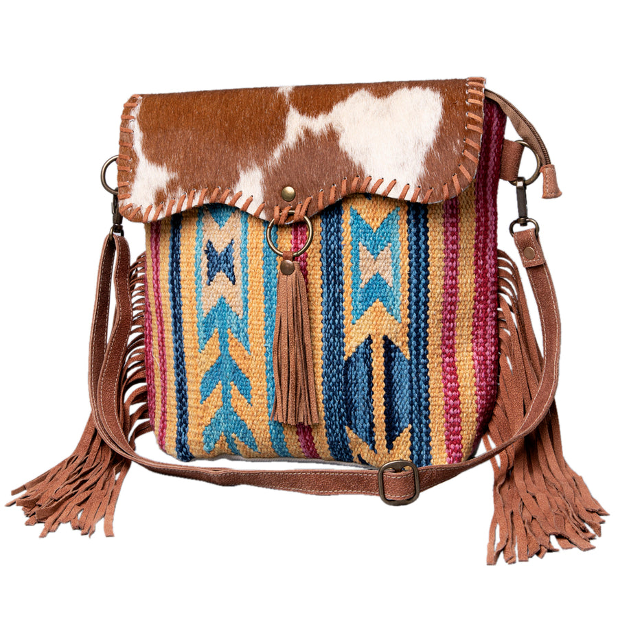 OHLAY KB508 Cross Body Upcycled Wool Upcycled Canvas Hair-On Genuine by Hilason – Cowboy and equestrian accessories