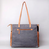 OHLAY WEEKENDER Upcycled Canvas Embossed Hair-on Genuine Leather women bag western handbag purse