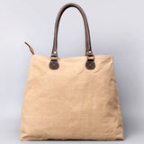 OHLAY KB516 TOTE Upcycled Canvas Hair-on Genuine Leather women bag western handbag purse