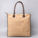 OHLAY KB518 TOTE Upcycled Canvas Hair-on Genuine Leather women bag western handbag purse