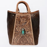 American Darling Hand Tooled Hair On Genuine Leather Women Bag Western Handbag Purse