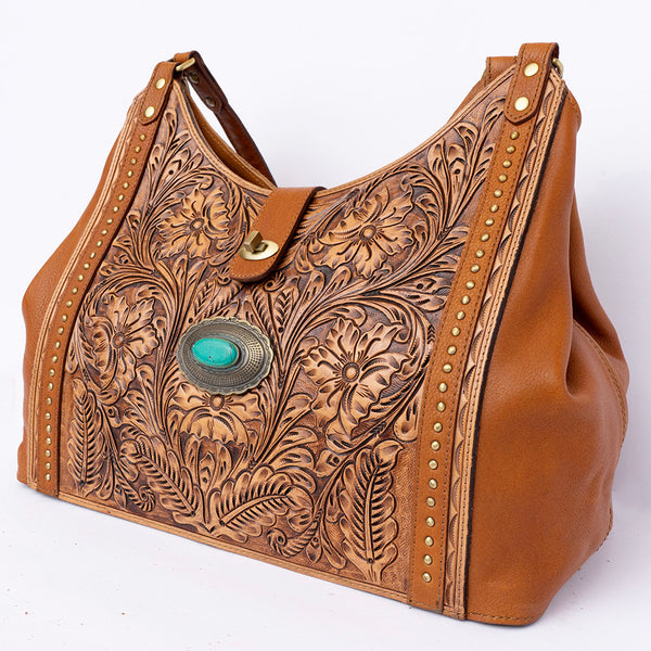 American Darling Tote Hand Tooled Genuine Leather W. Women Bag | by Hilason – Cowboy and equestrian accessories