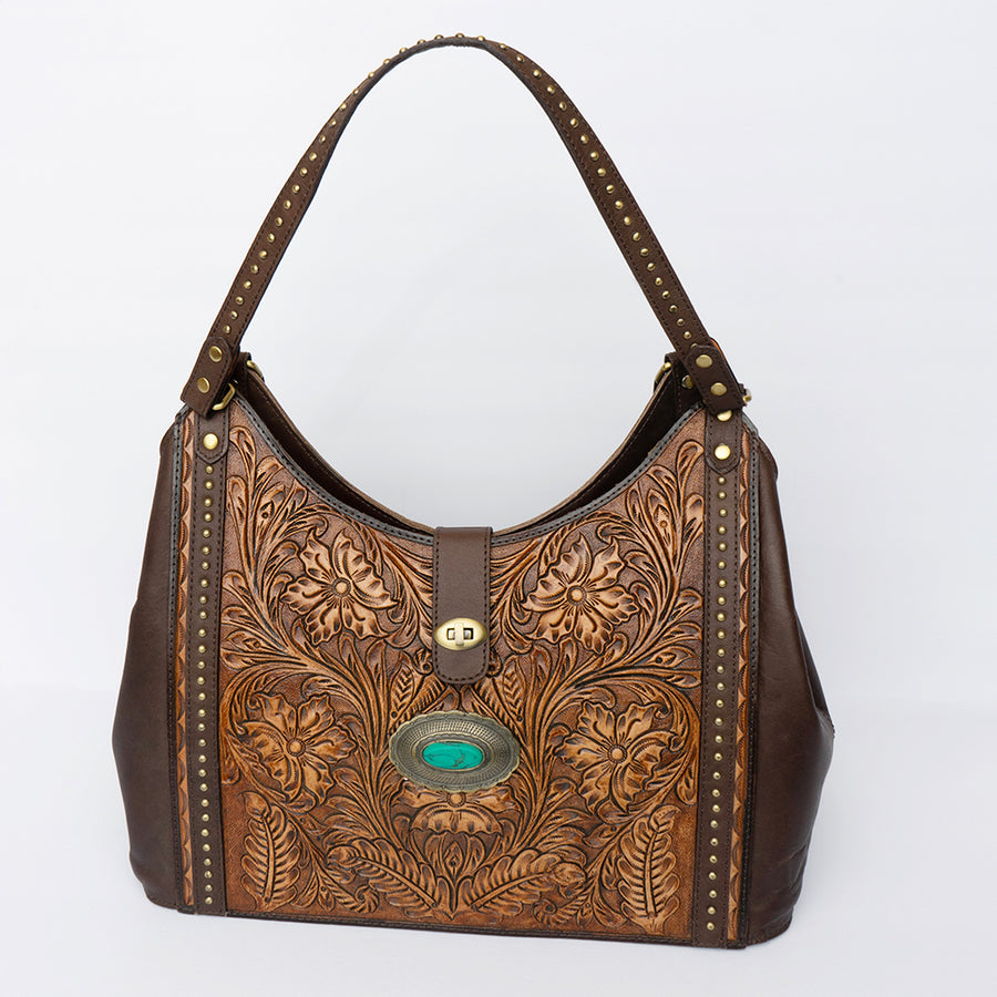 American Darling Hobo Hand Tooled Genuine Leather W. Women Bag | by Hilason – Cowboy and equestrian accessories