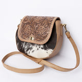 American Darling Hand Tooled Hair On Genuine Leather Women Bag Western Handbag Purse