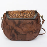 American Darling Hand Tooled Hair On Genuine Leather Women Bag Western Handbag Purse