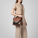 American Darling Cross Body Hand Tooled Hair on Genuine Leather Western Women Bag | Handbag Purse Crossbody for Cute