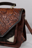 American Darling Cross Body Hand Tooled Hair on Genuine Leather Western Women Bag | Handbag Purse Crossbody for Cute