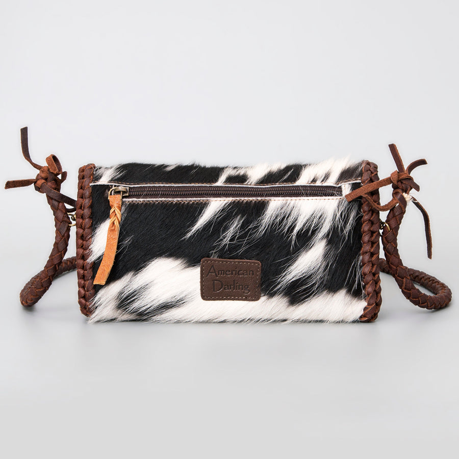 American Darling Wallet Western Genuine Leather Handcrafted Purse with Turquoise Stone and Braided Detail