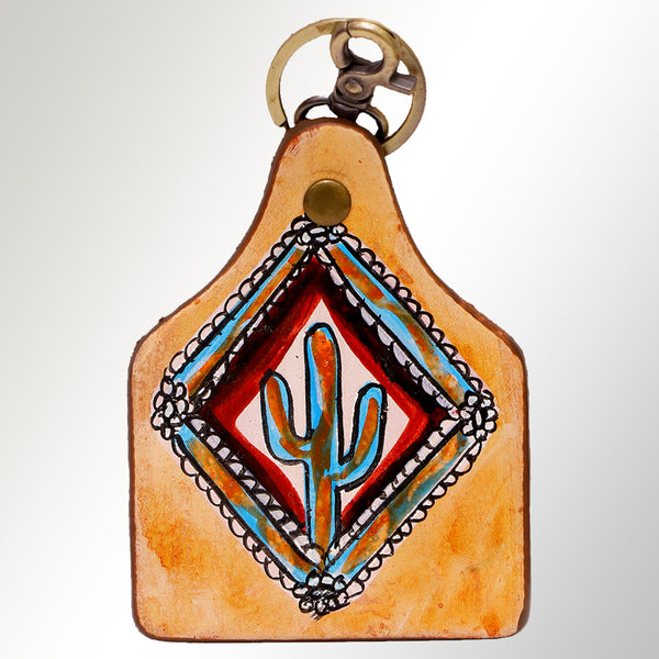 American Darling ADKRM111 Hand Painted Genuine Leather Keyring – by Hilason – Cowboy and equestrian accessories