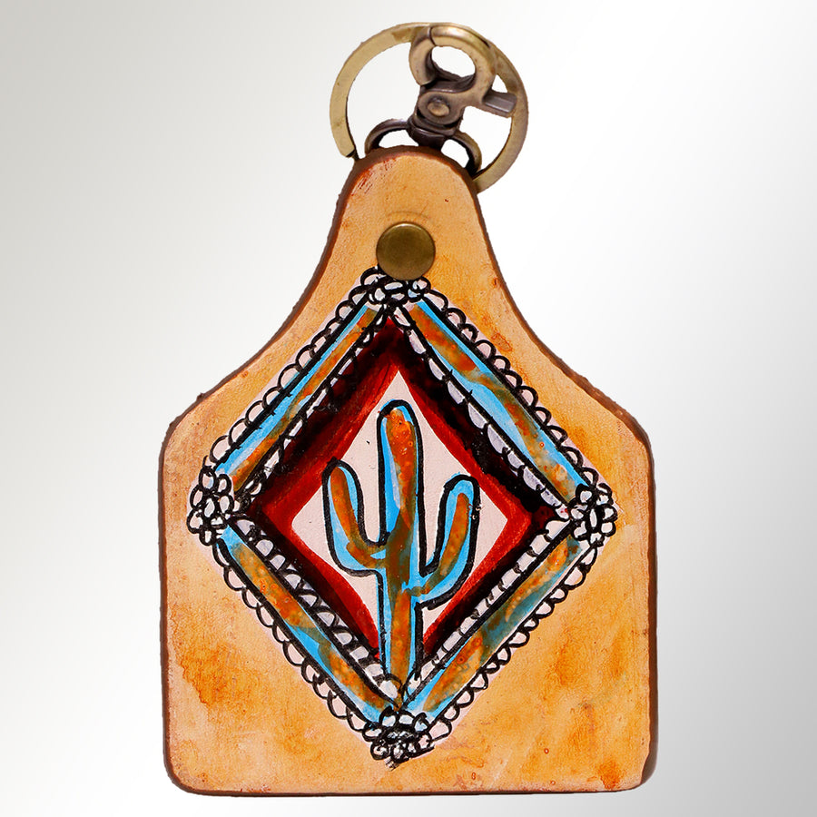 American Darling ADKRM111 Hand Painted Genuine Leather Keyring – by Hilason – Cowboy and equestrian accessories
