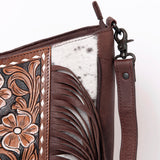 American Darling Large Crossbody Hand Tooled Hair On Genuine Leather Women Bag Western Handbag Purse