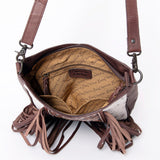 American Darling Large Crossbody Hand Tooled Hair On Genuine Leather Women Bag Western Handbag Purse
