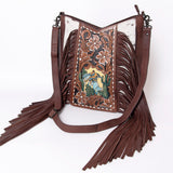 American Darling Hand Tooled Hair On Genuine Leather Women Bag Western Handbag Purse