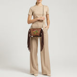 American Darling Cross Body I Hand Tooled Hair-On Genuine Leather Women Bag Western Handbag Purse