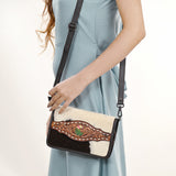 American Darling Cross Body I Hand Tooled Hair-On Genuine Leather Women Bag Western Handbag Purse