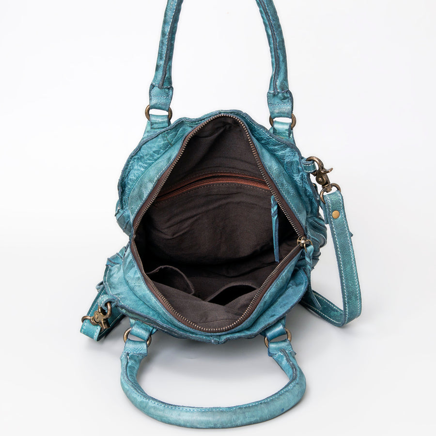 Never Mind Nmbgm112D Tote Vintage Handmade Genuine Cowhide Leather Women Bag Western Handbag Purse