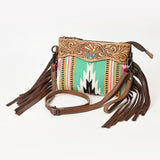 American Darling Cross Body Hand Tooled Saddle Blanket Genuine Leather Women Bag Western Handbag Purse