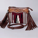 American Darling Cross Body Hand Tooled Saddle Blanket Genuine Leather Women Bag Western Handbag Purse