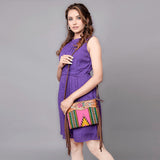 American Darling Cross Body Hand Tooled Saddle Blanket Genuine Leather Western Women Bag Handbag Purse | Crossbody for Cute