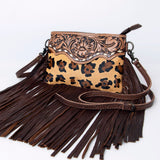 American Darling Small Crossbody Hand Tooled Hair On Genuine Leather Women Bag Western Handbag Purse