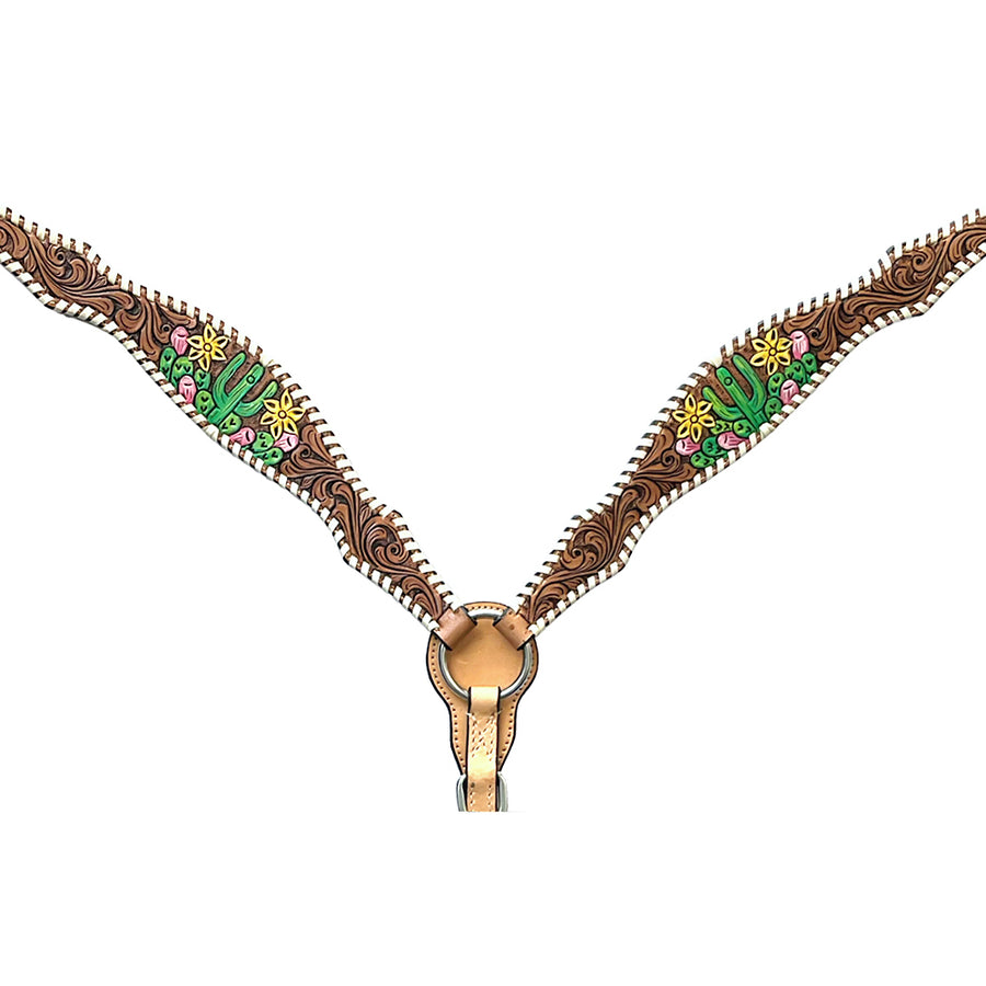 Bar H Equine Genuine Western American Leather Horse Breast Collar - Uhorse