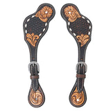 Bar H Equine H. Riding W. Leather Spurs Straps for Adults Womens – by Hilason – Cowboy and equestrian accessories